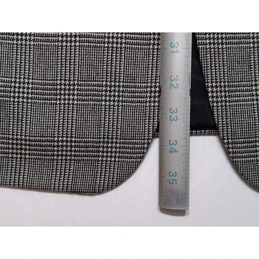 LORO PIANA SFI Jacobsons 100% Cashmere Blazer Sport Coat 44 Long Black Plaid
